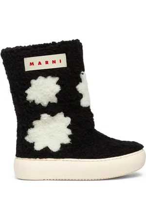 Marni Schneestiefel Aus Kunstpelz Mit Logo