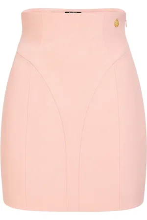 Balmain Hochtaillierter Midirock Aus Krepp