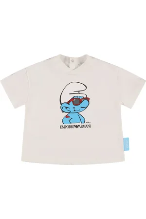 Emporio Armani T-shirt Aus Baumwolljersey Mit Druck