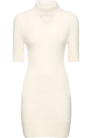 Patou Midikleid Aus Strick Mit Rollkragen