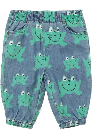 Stella McCartney Hose Aus Baumwollchambray Mit Druck