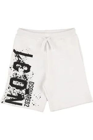 Dsquared2 Shorts Aus Baumwollfleece Mit Druck