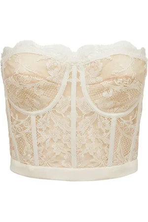 Alexander McQueen Top Spitzen Korsett