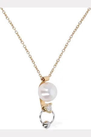 DELFINA DELETTREZ 18kt Halskette Mit Perle Und Diamant