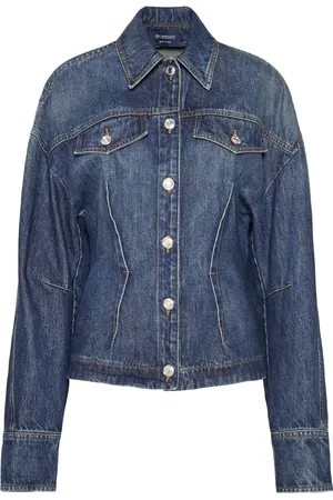 Sportmax Taillierte Denimjacke „filato“
