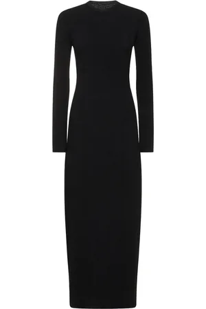 Paco rabanne Perforiertes, Langes Strickkleid Mit Logo