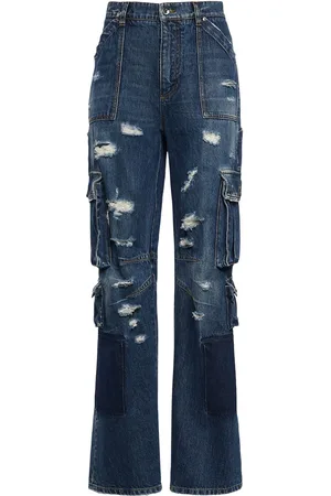 Dolce & Gabbana Cargo-jeans Mit Metalllogo Mit Rissen