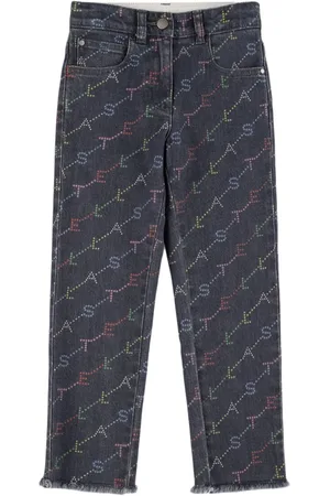 Stella McCartney Hose Aus Baumwolldenim Mit Druck
