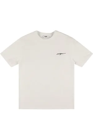 Msgm Besticktes T-shirt Aus Baumwolljersey