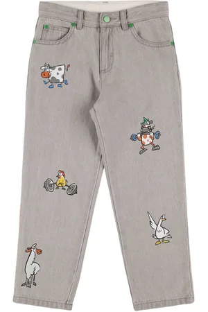 Stella McCartney Hose Aus Baumwolldenim Mit Druck