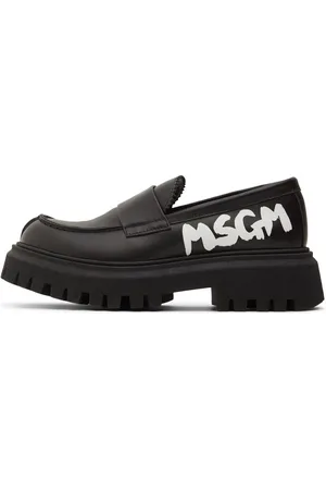 Msgm Loafer Aus Leder Mit Logo