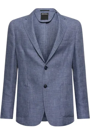 Ermenegildo Zegna Einreihiges Jackett Aus Baumwoll/leinenmischung