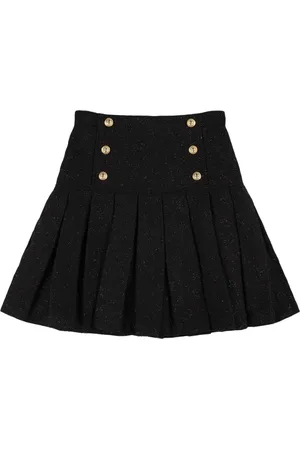Balmain Falten-tweedrock