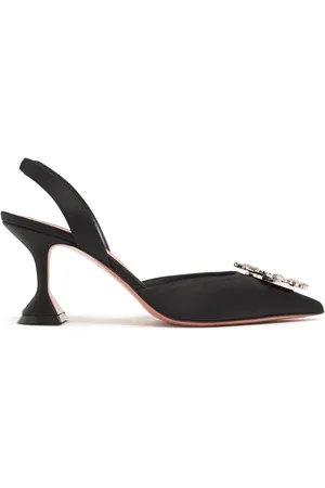 Amina Muaddi 70mm Hohe Pumps Aus Satin „begum“