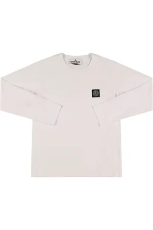 Stone Island Langärmeliges T-shirt Aus Baumwolle