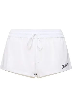 The Attico Niedrig Geschnittene Mousseline-shorts Mit Logo