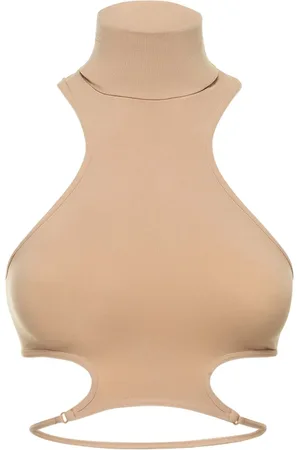 ANDREADAMO Sculpting Jersey Halter Neck Top