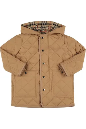 Burberry Lange Steppjacke Aus Nylon Mit Kapuze