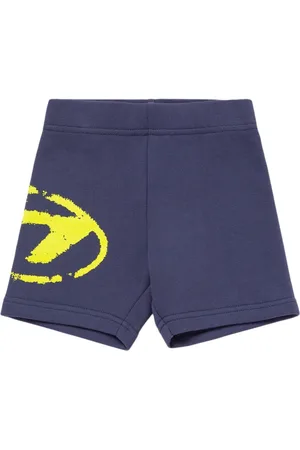 Diesel Shorts Aus Baumwollfleece Mit Druck
