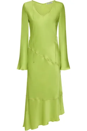 Acne Studios Asymmetrisches Midikleid Aus Satin