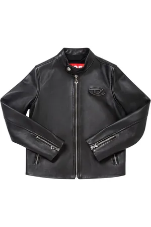 Diesel Lederjacke Mit Logoprägung