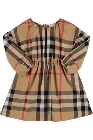 Burberry Kleid Aus Baumwolle Mit Karodruck