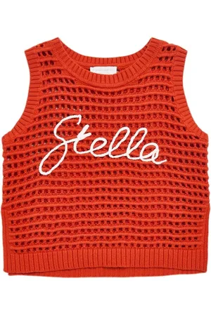 Stella McCartney Besticktes Baumwollstrickoberteil