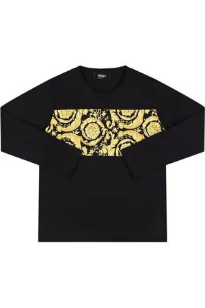 VERSACE T-shirt Aus Baumwolljersey Mit Besatz