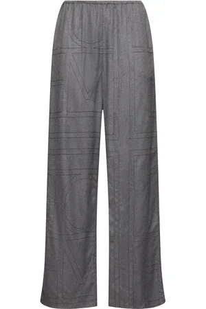 Totême Bestickte Flanellpyjamahose Mit Monogramm
