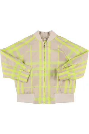 Burberry Nylonjacke Mit Kapuze Und Karodruck