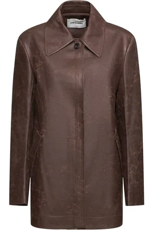 Low Classic Jacke Aus Kunstleder Mit Knittereffekt