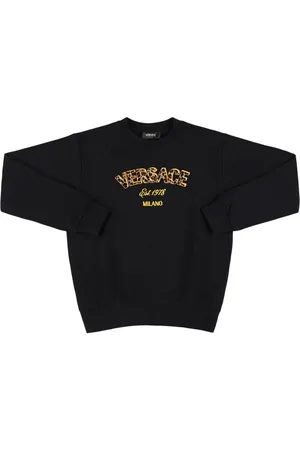 VERSACE Sweatshirt Aus Baumwolle Mit Logostickerei