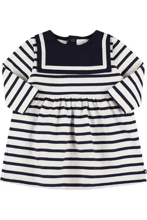 Petit Bateau Gestreiftes Kleid Aus Baumwolljersey