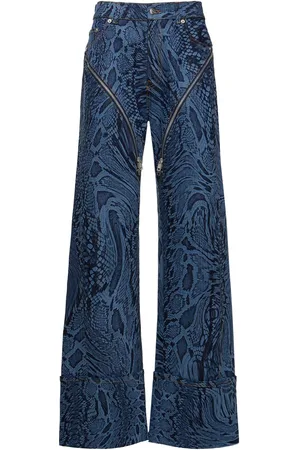 MUGLER Gerade Jeans Aus Denim „laser Snake“