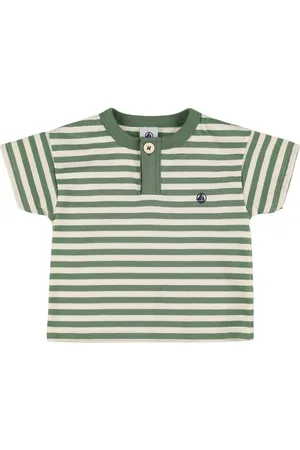 Petit Bateau Gestreiftes T-shirt Aus Baumwolljersey