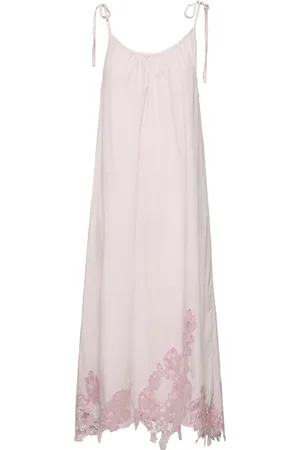 Acne Studios Midikleid Aus Satin Mit Spitze