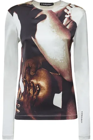 Y / PROJECT Langärmeliges Shirt Aus Jersey Mit Druck