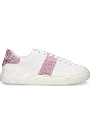 VERSACE Sneakers Aus Leder Mit Kristallen