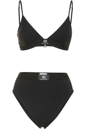 Balenciaga Bedruckter Stretch-technostoff-bikini Mit Logo