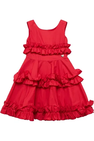 MONNALISA Kleid Aus Baumwollpopeline Mit Rüschen