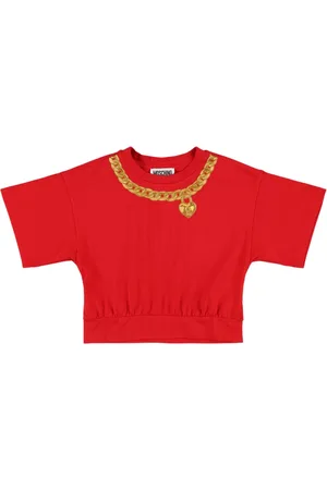 Moschino Kürzeres T-shirt Aus Baumwolljersey