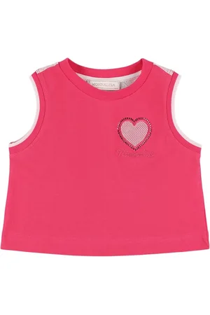 MONNALISA Besticktes Tanktop Aus Baumwolljersey