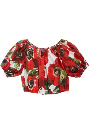 Dolce & Gabbana Bauchfreies Oberteil Aus Baumwollpopeline