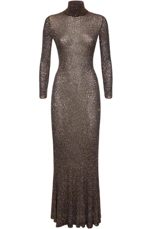 Balenciaga Maxikleid Aus Glänzender Viskose