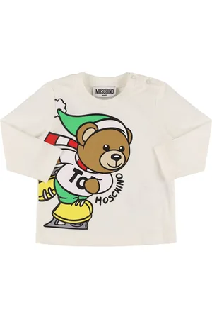 Moschino Langärmliges T-shirt Aus Baumwolljersey