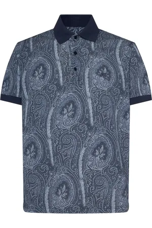 Etro Bedrucktes Poloshirt Aus Baumwollfleece