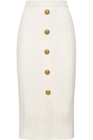 Balmain Minirock Aus Strick Mit Verzierung
