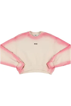 Msgm Sweatshirt Aus Baumwolle Mit Korrosionseffekt