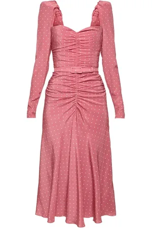 Alessandra Rich Midikleid Aus Seide Mit Druck