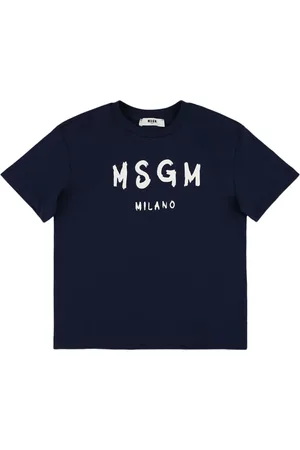 Msgm Bedrucktes T-shirt Aus Baumwolljersey